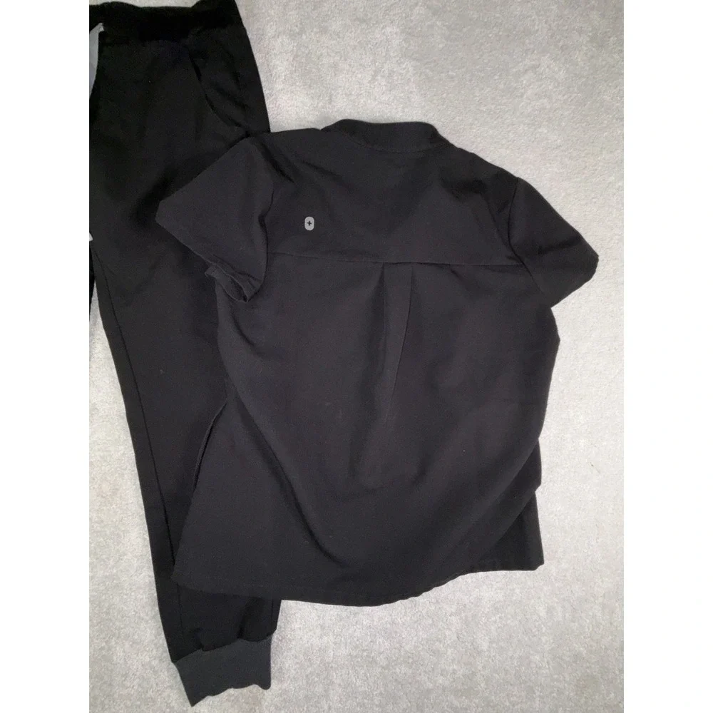 figs scrub set francisca top (s) & zamora joggers (xs/p) black